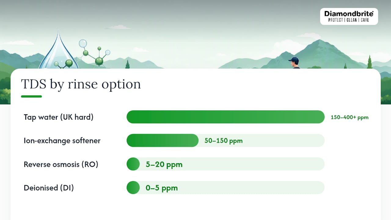 Which spot-free rinse option suits your situation? — overview diagram