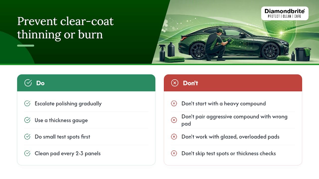 The real risk: thinning or burning through your clear coat — overview diagram