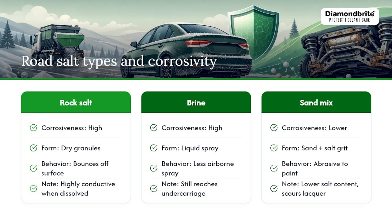 Comparison of road salt types and corrosiveness
