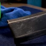 Wax residue on textured black plastic trim