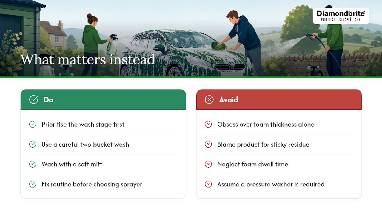 Why the "you need a pressure washer" advice misses the point — overview diagram