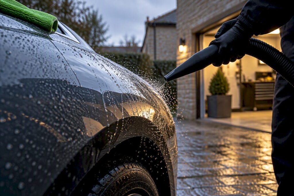 Filtered air dryer lifting water from paintwork