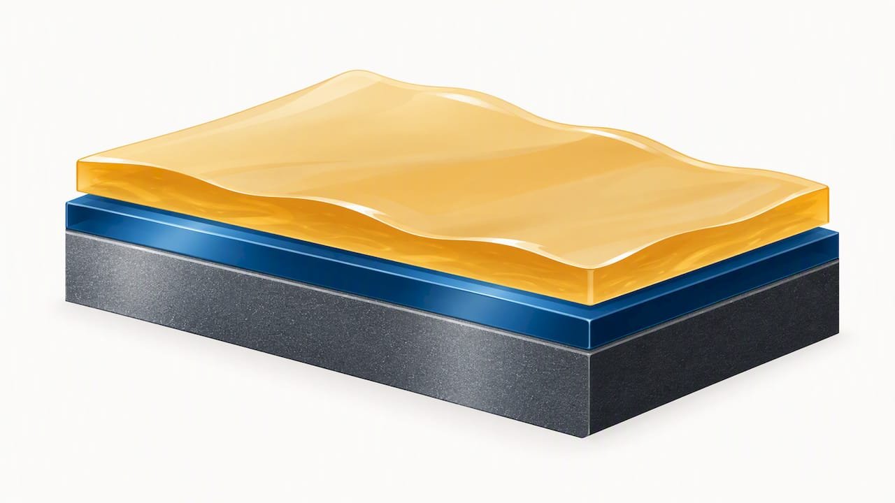 Illustrated comparison of ceramic and wax layers