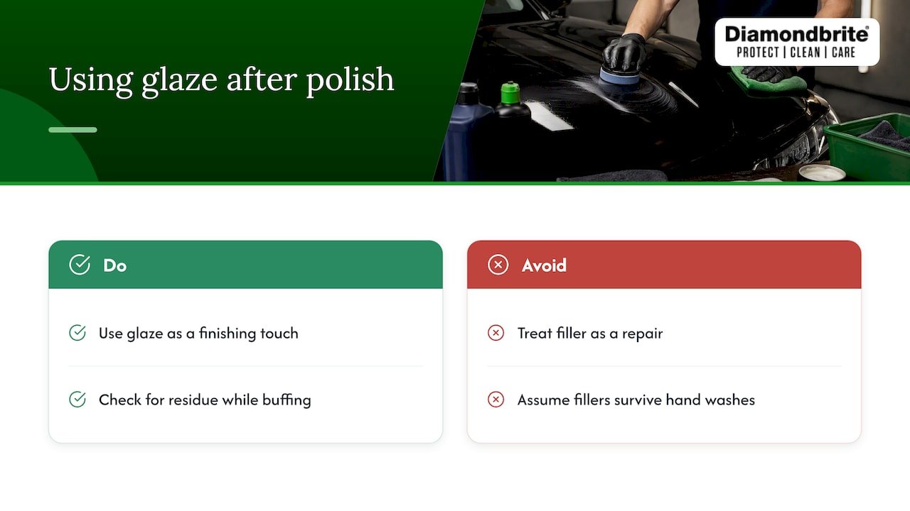 Why glaze after polish helps — overview diagram