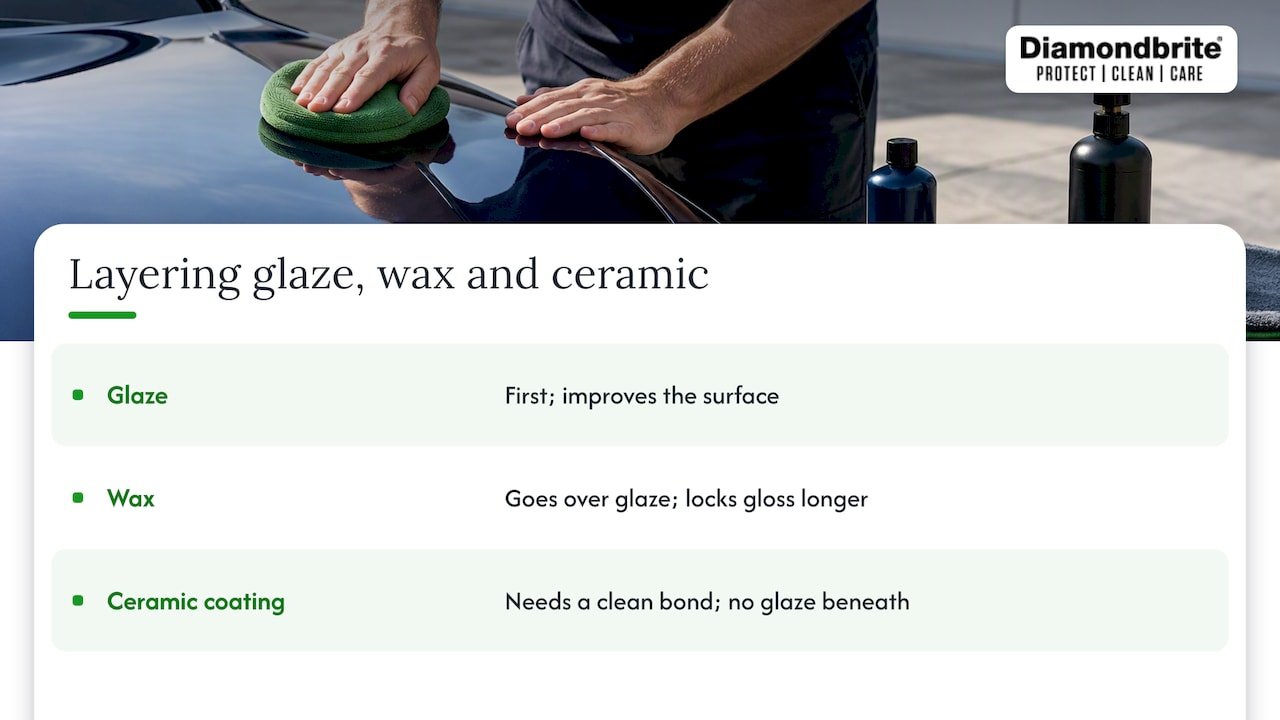 Glaze, wax and ceramic: how they layer — overview diagram